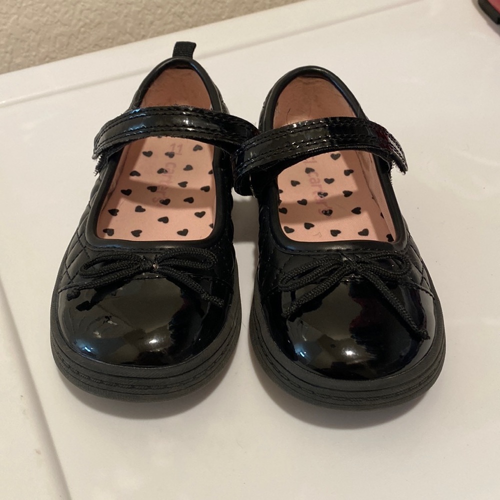 Toddler girls black dress shoes size 11